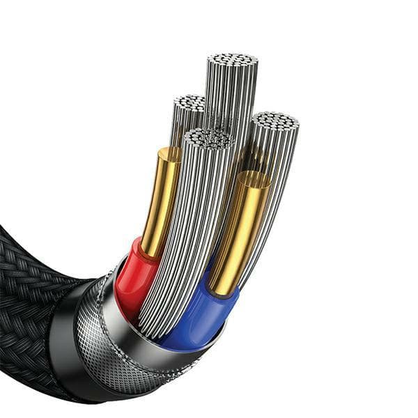 USAMS U85 6-i-1-kabel 2xUSB-C til USB-A til Micro-USB til Lightning 1,2m 100W PD hurtigopladning sort