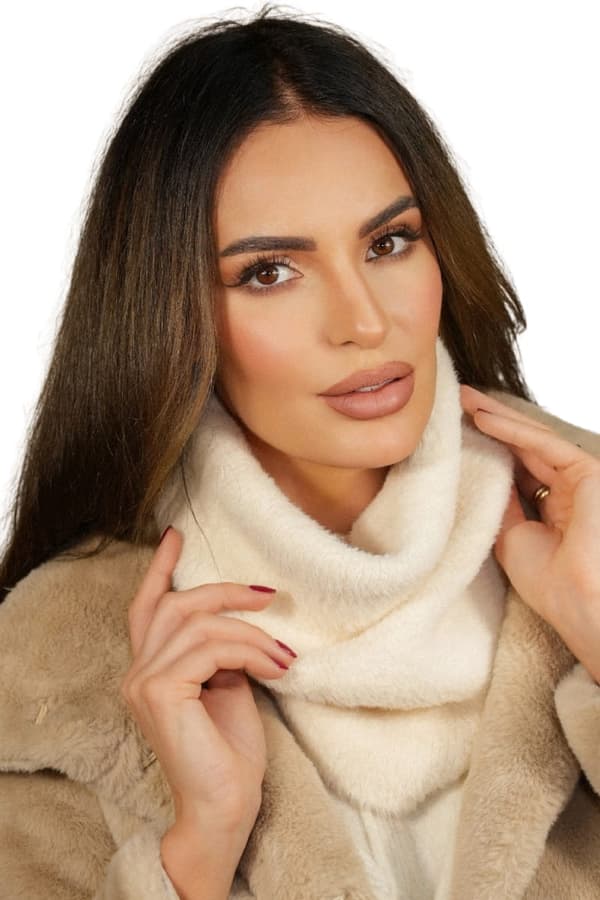 KOMIN-05 dame vinterjakke i beige farve