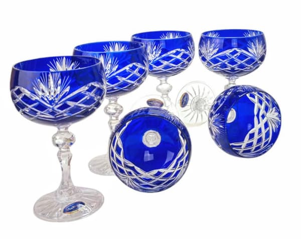 Koboltkrystal Champagneglas 150ml Ananas
