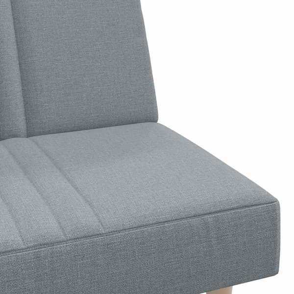 vidaXL Bäddsoffa, ljusgrå, klädd i tyg