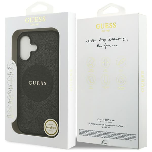 Guess 4G Circle Classic Logo MagSafe-etui til iPhone 17, sort