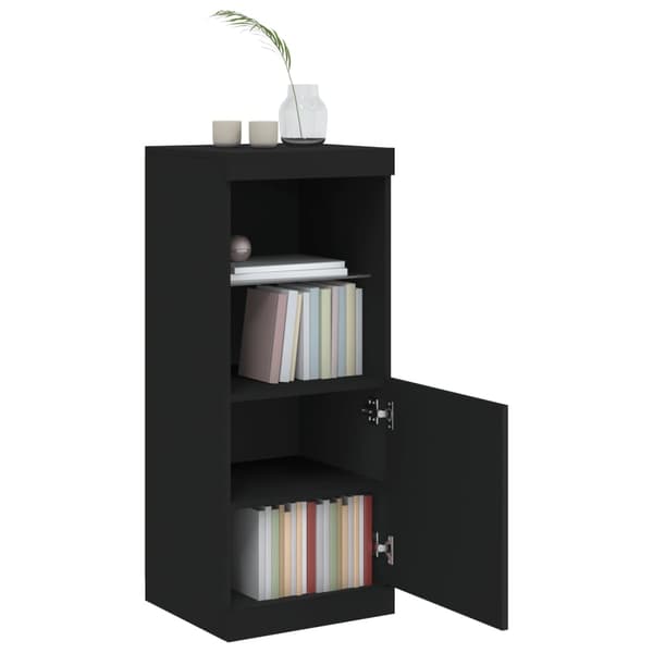 vidaXL LED-skab sort 41x37x100 cm