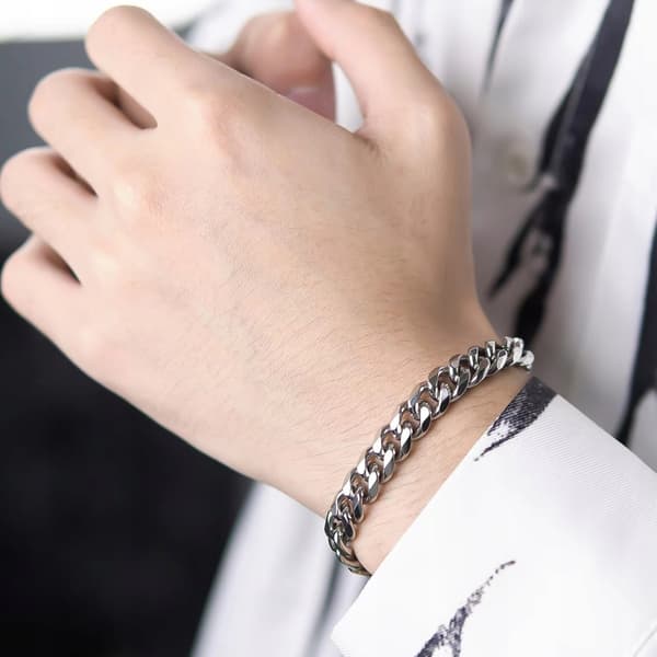 TYK Sølv Diamantarmbånd til Herrer