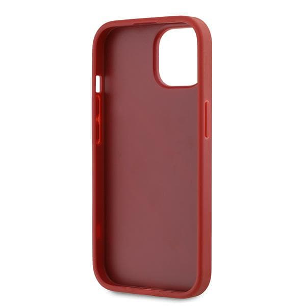 Karl Lagerfeld Diagonal Quilted Script-skal till iPhone 15, Röd