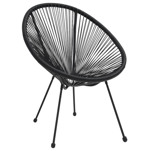 vidaXL havemøbler, sæt med 2, rattan, sort