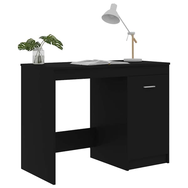 vidaXL skrivebord, sort, 100x50x76 cm, spånplade