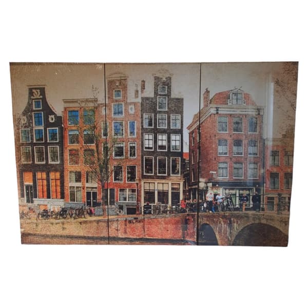 3-panels canvastavla Amsterdam Hyreshus