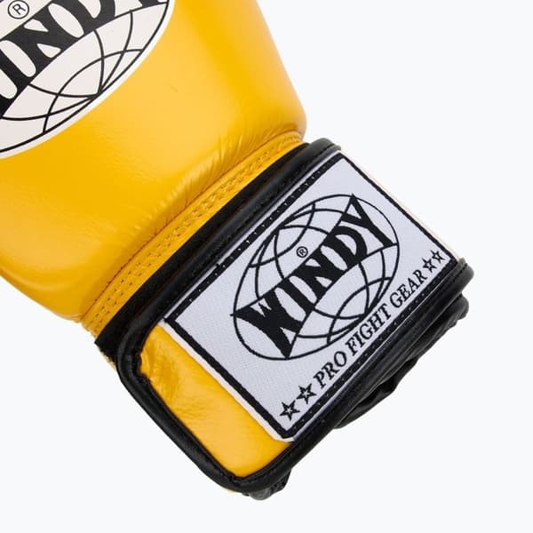 Windy Classic boksehandsker i ægte læder, 12OZ, gule