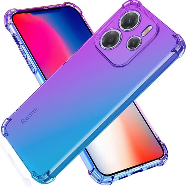 Gradient Dropproof Cover til Xiaomi Redmi Note 14 4G, Lilla/Blå