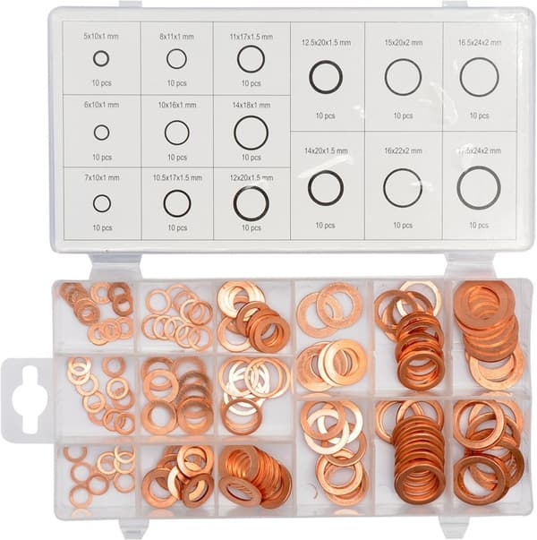 Set med kopparskivor 150 st
