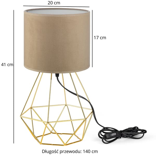 Tornado ASBZ lampe, fløjlscappuccino
