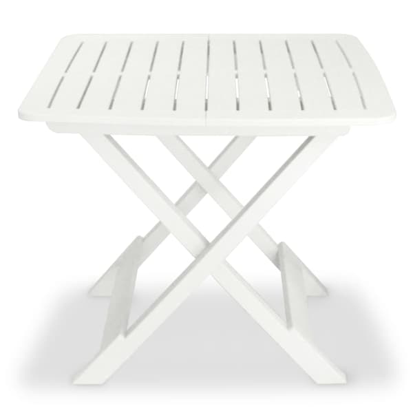 vidaXL 3-delt foldbart bistrosæt, plastik, hvid