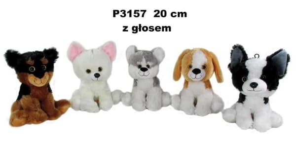 Hund med röst 20 cm MIX