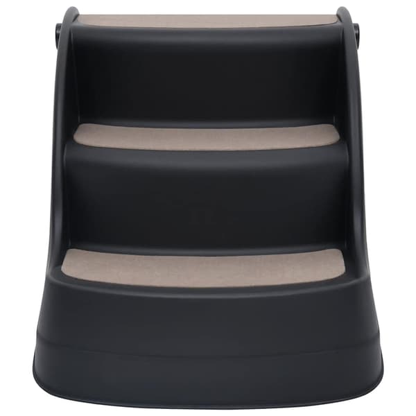 vidaXL foldbar hundetrappe med 3 trin, sort