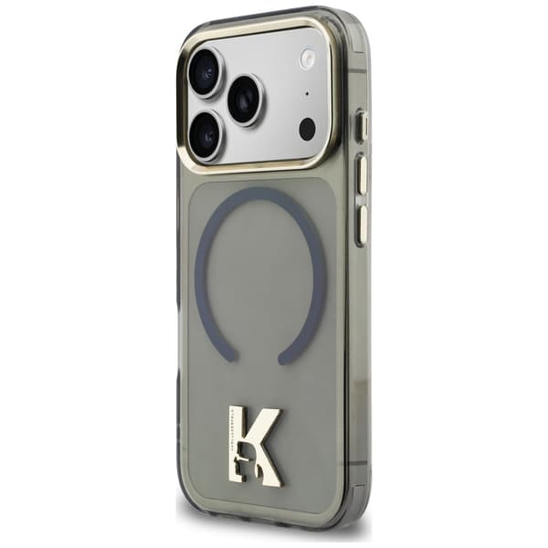 Karl Lagerfeld IML K-hovedlogo MagSafe-etui til iPhone 17 Pro Max, sort