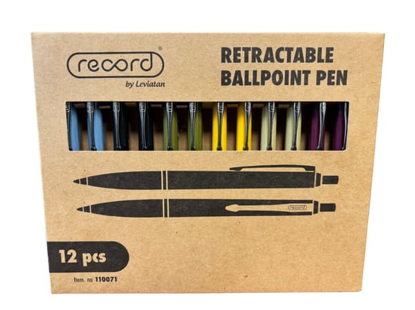 Record penna med stor kapacitet, blå, 12 st.