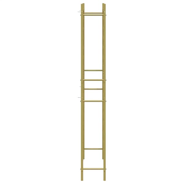 vidaXL 96 pullon viinipulloteline kultainen metalli