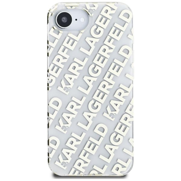 Karl Lagerfeld IML Repeat Logo-cover til iPhone 16e i guld