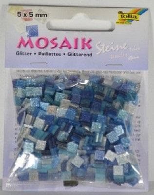 Glitterkivimosaiikki 5x5mm sininen