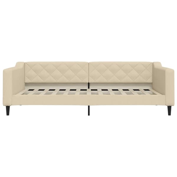 vidaXL Bäddsoffa krämfärgad 100x200 cm tygklädd