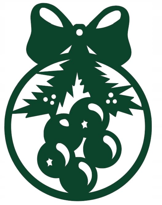 Ś11 Julevedhæng ÅBENT WORK-dekoration julekugle sort
