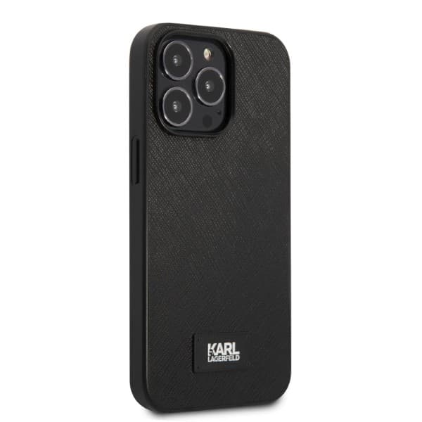 Karl Lagerfeld Saffiano Plaque-cover til iPhone 13 Pro / 13, sort