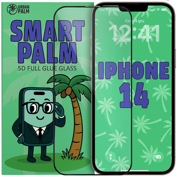 5D Full Glue Smart Palm Härdat Glas för iPhone 14
