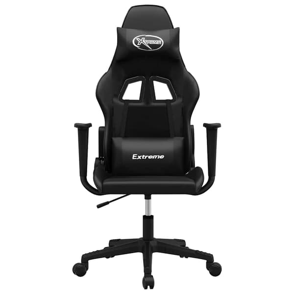 vidaXL massage-gamingstol, sort, kunstlæder