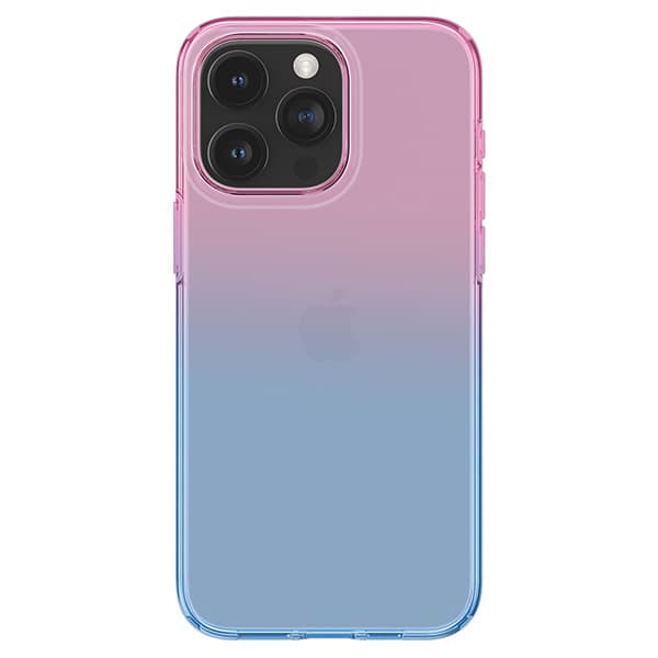 Spigen Liquid Crystal-cover til iPhone 15 Pro, blå og pink