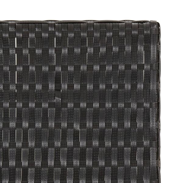 vidaXL klapbord, sort, 45x35x32 cm, polyrattan