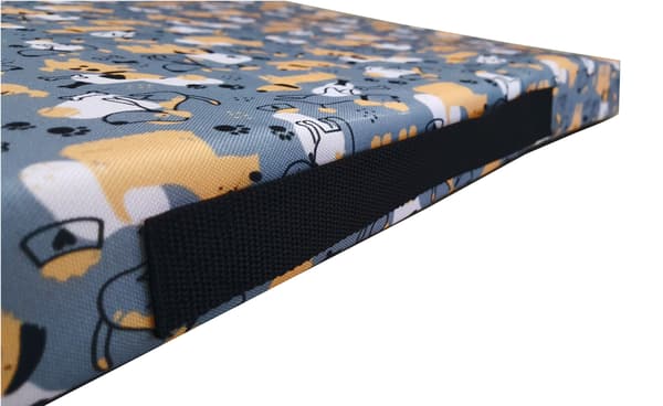 Seng - Madras SQUAR Blå Hunde 60x60x5 cm