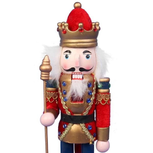NÖTKNÄPPARE TRÄFIGUR 30 CM RÖD