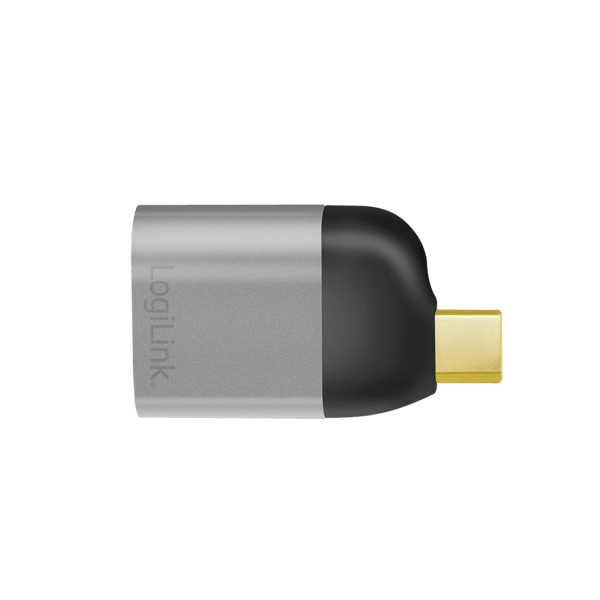 USB-C til DisplayPort 8K-adapter - LogiLink, aluminium, sort/grå