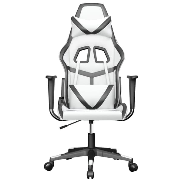 vidaXL gamingstol, sort og hvid, kunstlæder