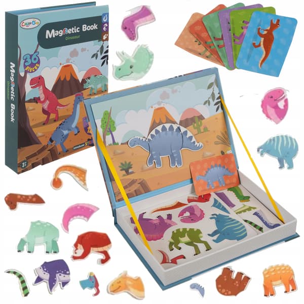 Montessori Dinosaurier Magnetpussel för Barn
