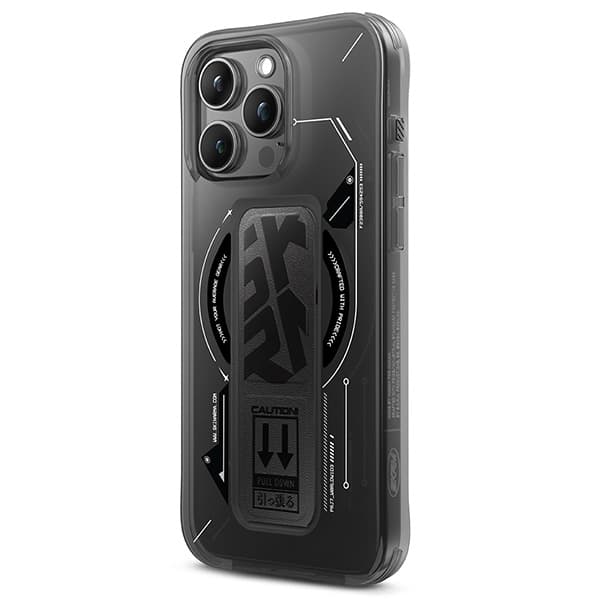 Skinarma Helio-etui med stativ til MagSafe til iPhone 16 Pro Max, sort