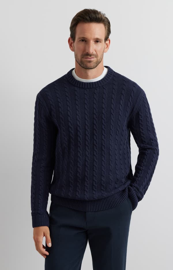 Kabelstrikket sweater M