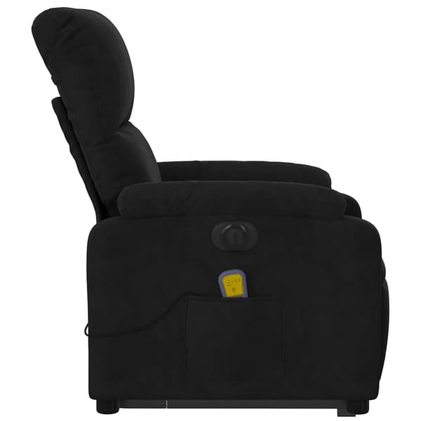 vidaXL massagestol med løftefunktion, sort, mikrofiber