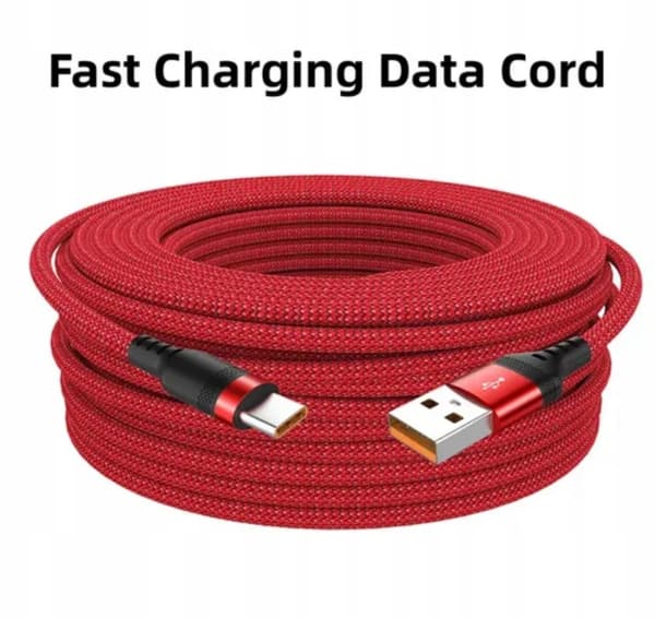 Stålgråt USB-C / USB-A-kabel 8m (8 meter) USB - USB C 6A