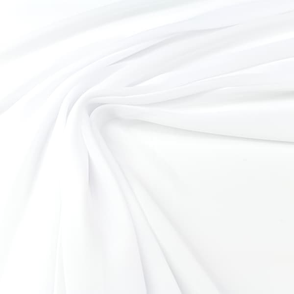 Chiffonmateriale, hvid farve