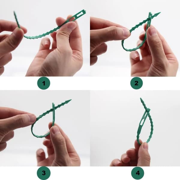 VÄXTKLIPS ÅTERANVÄNDBARA PLASTKLIPS 17 CM 100 ST.