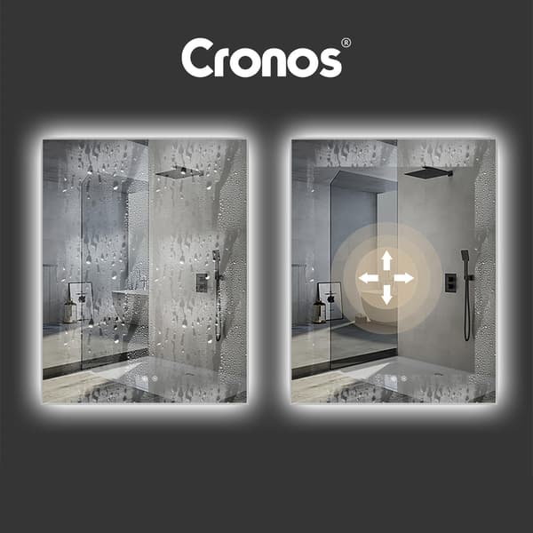 Cronos uppvärmd spegel rektangulär 60x80cm