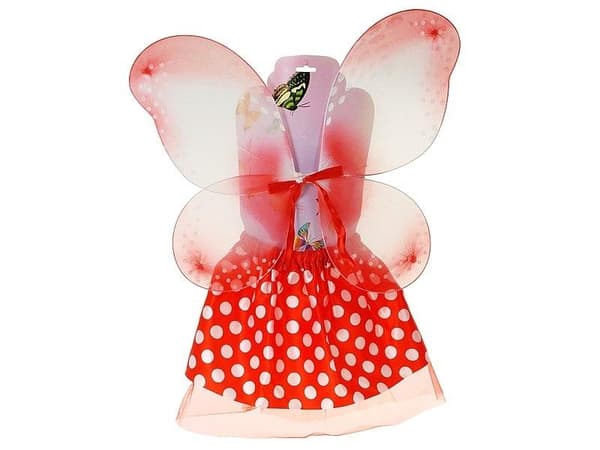 Rød sommerfuglekostume