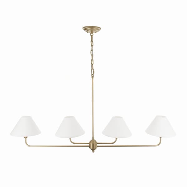 Elegant guldfärgad VIT lampa - smal