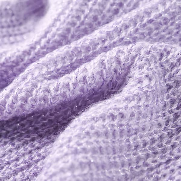 Børne strikket sweatervest, lys lilla, 116