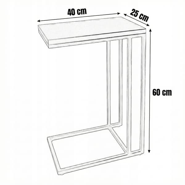 Lancelot Reims sofabord i sort egetræ 40x25x60cm