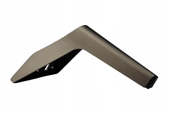 Sort metalmøbelben til skab, seng, loftmøbel, skrå, 18 cm