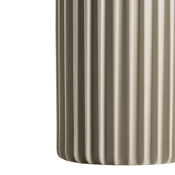 Sæt med 3 moderne beige RIBS vaser