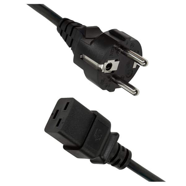 CEE 7/7 til IEC C19 strømkabel 3m LogiLink CP153 - VDE, 16A, 3600W