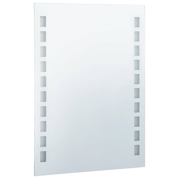 vidaXL Väggmonterad badrumsspegel med LED, 60 x 80 cm